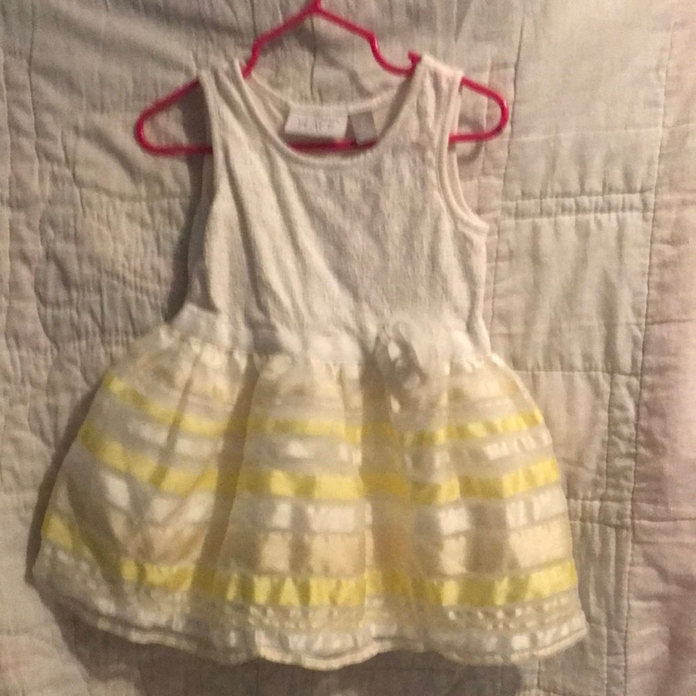 The Children’s Place yellow and white dress 2T